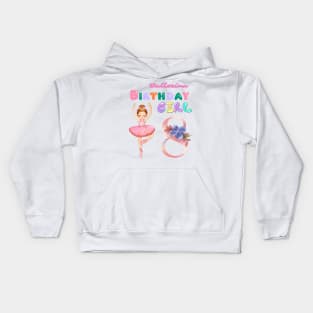 8th birthday ballerina girl Kids Hoodie